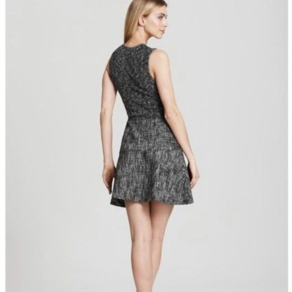 Theory Tweed Cozma Aglow Fit Flare Contrast Menswear Dress - Picture 7 of 11